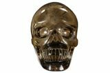 Carved, Smoky Quartz Crystal Skull #118111-1